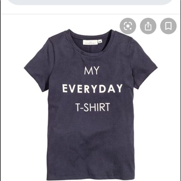 H&M Graphic T-Shirt Black Small - Picture 1 of 9